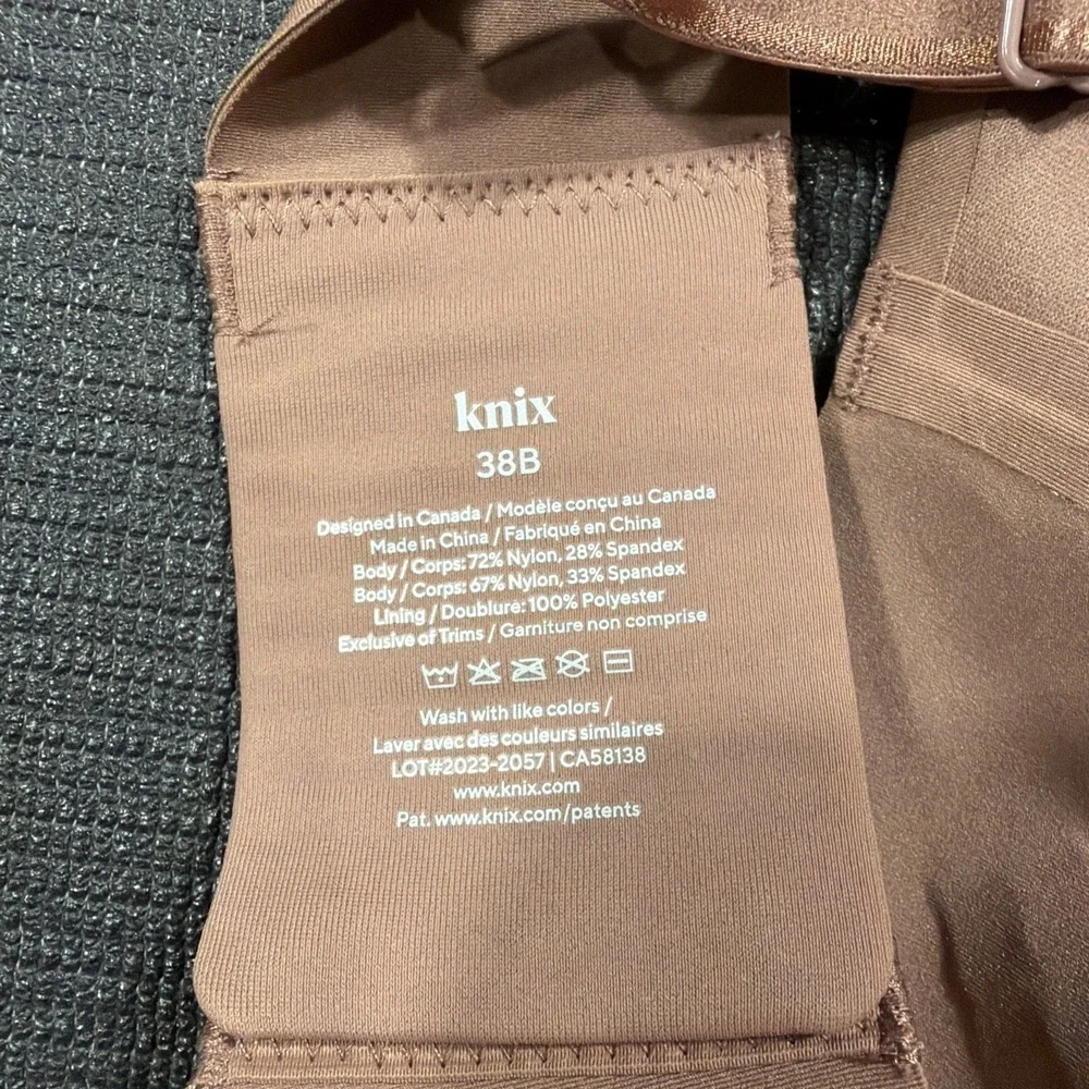 Bundles of Two Knix‎ WingWoman Contour Bras Beige Brown Wireless Sz 38B NWOT